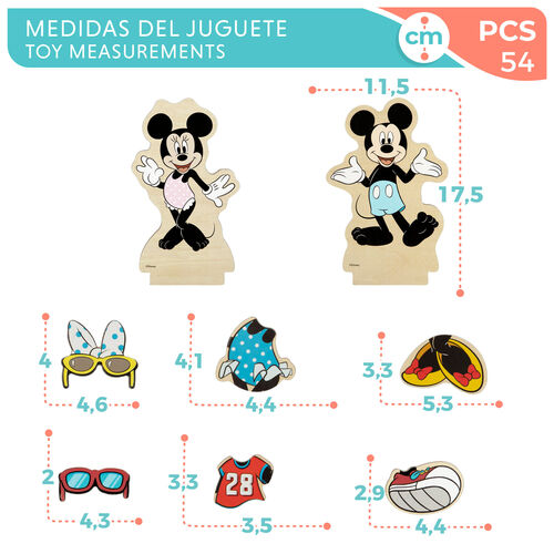 WOOMAX DISNEY JGO VESTIDOS MADERA MAGNETICOS