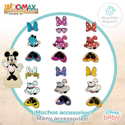 WOOMAX DISNEY JGO VESTIDOS MADERA MAGNETICOS
