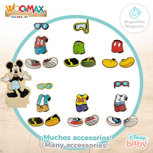 WOOMAX DISNEY JGO VESTIDOS MADERA MAGNETICOS