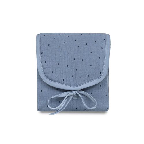 INTERBABY VESTIDOR MUSELINA PUNTOS PETROLEO