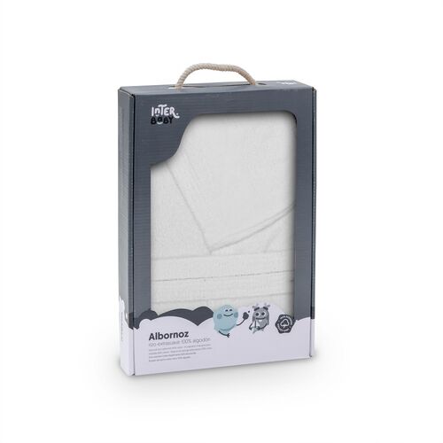 INTERBABY ALBORNOZ LISO BLANCO 2-4A