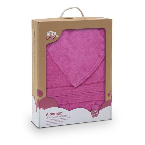 INTERBABY ALBORNOZ LISO FUCSIA 2-4A