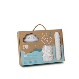 INTERBABY SET MANTA+ANTIVUELCO+LAMPARITA GRIS