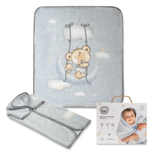 INTERBABY MANTA SACO RACHEL OSITO NUBE GRIS