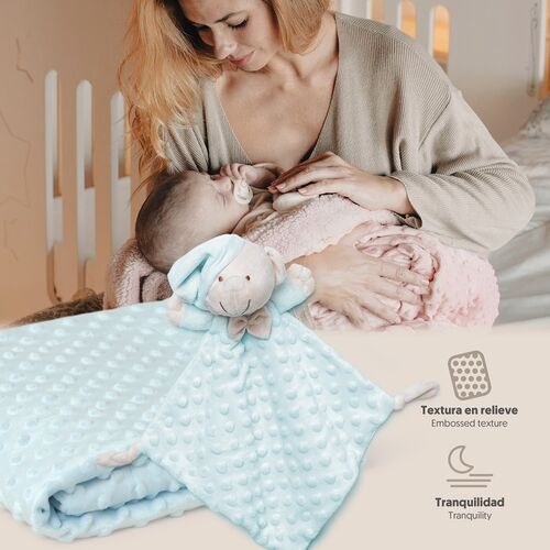 INTERBABY MANTA BURBUJA+DOUDOU OSITO VERDE