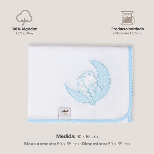 INTERBABY GASA BORDADA AZUL