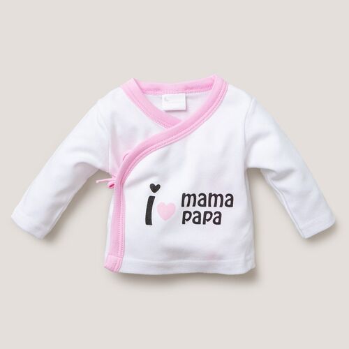 INTERBABY SET 5 PZAS REGALO I LOVE MAMA-PAPA ROSA BAMBU