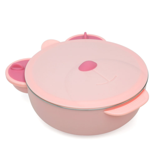 KIOKIDS CUENCO TÉRMICO 450ML ACERO INOXIDABLE ROSA