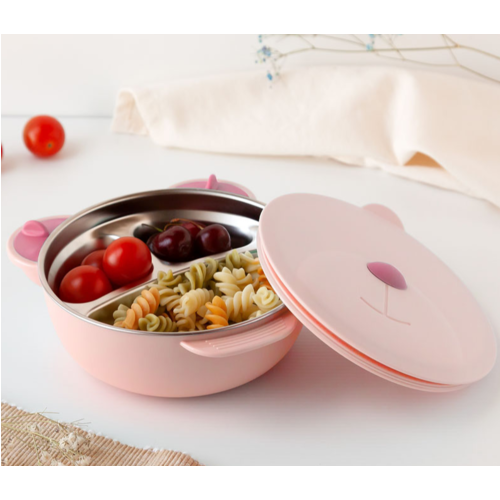 KIOKIDS CUENCO TÉRMICO 450ML ACERO INOXIDABLE ROSA