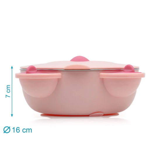 KIOKIDS CUENCO TÉRMICO 450ML ACERO INOXIDABLE ROSA