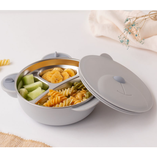 KIOKIDS CUENCO TÉRMICO 450ML ACERO INOXIDABLE GRIS