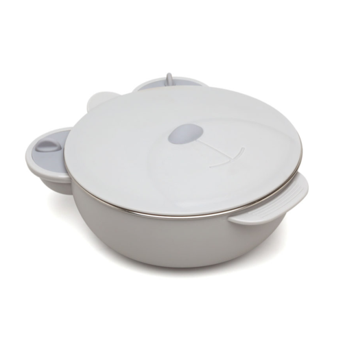 KIOKIDS CUENCO TÉRMICO 450ML ACERO INOXIDABLE GRIS