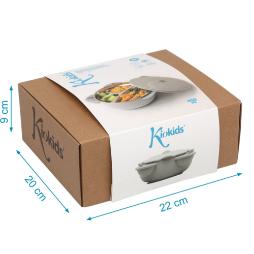 KIOKIDS CUENCO TÉRMICO 450ML ACERO INOXIDABLE GRIS