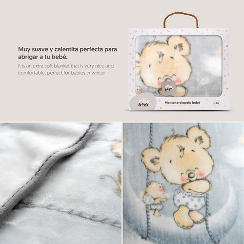 INTERBABY MANTA RACHEL OSITO NUBE GRIS