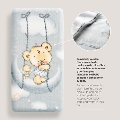 INTERBABY MANTA RACHEL OSITO NUBE GRIS