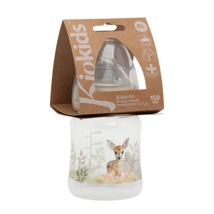 KIOKIDS BIBERÓN 150ML BEIGE + 0