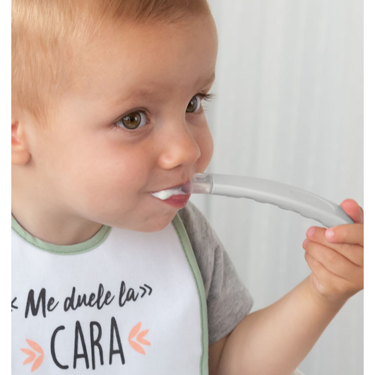KIOKIDS CUCHARA SILICONA GRIS