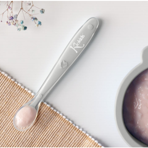 KIOKIDS CUCHARA SILICONA GRIS