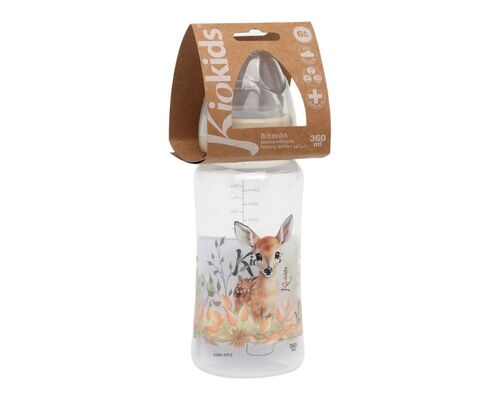 KIOKIDS  BIBERON 360ML BEIGE + 6