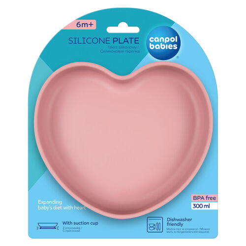 CANPOL BABIES PLATO SILICONA VENTOSA ROSA