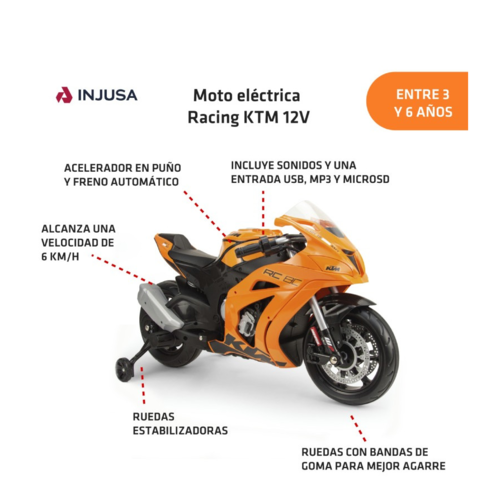 INJUSA MOTO KTM RC80 12V