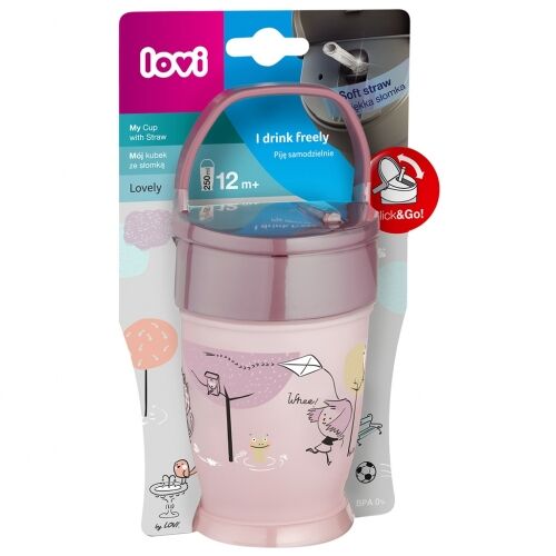 LOVI MI VASO PAJITA CLICK&GO LOVELY GIRL 250ML