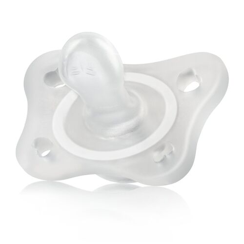 CHICCO CHUPETE PHYSIOFORMA MINI SOFT TRANSPARENTE 0-2 MESES