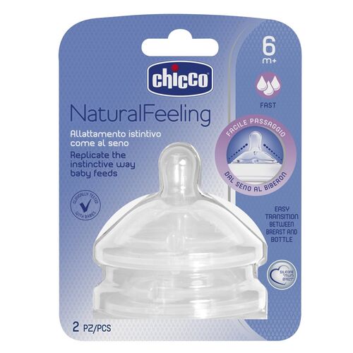 CHICCO TETINA NATURALFEELING FL RAPIDO 6M+