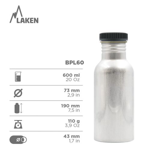 LAKEN BOTELLA ALUMINIO 0.60 L PLAIN MOON