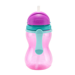 CANPOL BABIES SPORT CUP FLIP-TOP STRAW 370 ML PINK
