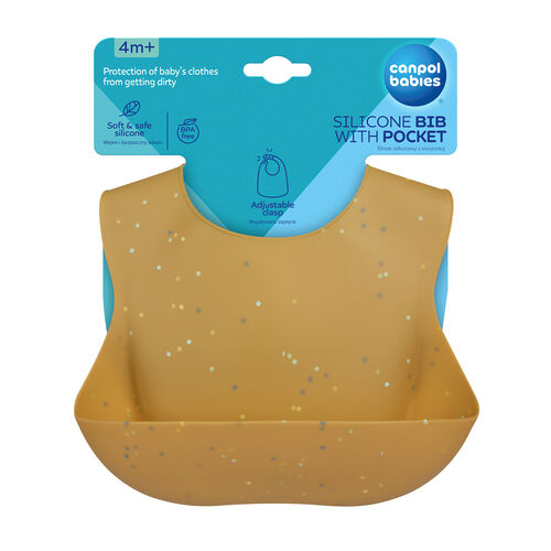CANPOL BABIES BABERO SILICONA POCKET DOTS