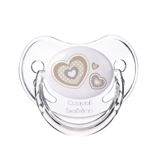 CANPOL BABIES CHUPETE SILICONA ANATOMICO -18M NEWBORN BEIGE HEARTS