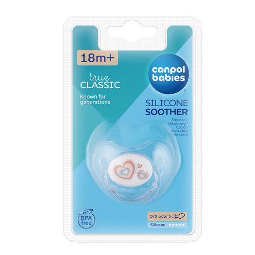 CANPOL BABIES CHUPETE SILICONA ANATOMICO -18M NEWBORN BEIGE HEARTS