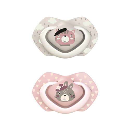 CANPOL BABIES PACK CHUPETES SIL BOJOUR PARIS ROSA 6-18M