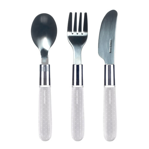CANPOL BABIES SET CUBIERTOS METAL WHITE