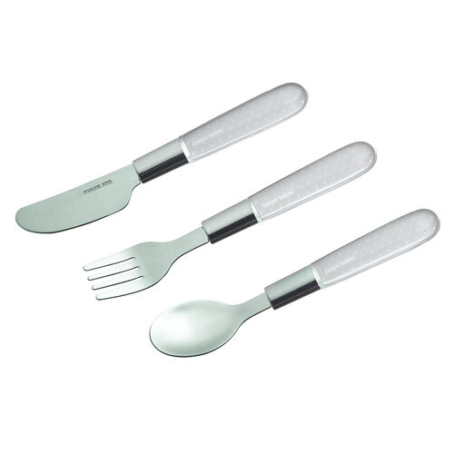 CANPOL BABIES SET CUBIERTOS METAL WHITE