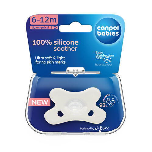 CANPOL BABIES CHUPETE 100% SILICONA SOOTHER 6-12 M SYMMETRICAL