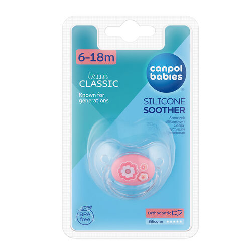 CANPOL BABIES CHUPETE SILICONA ANATOMICO 6-18M NEWBORN PINK FLOWERS