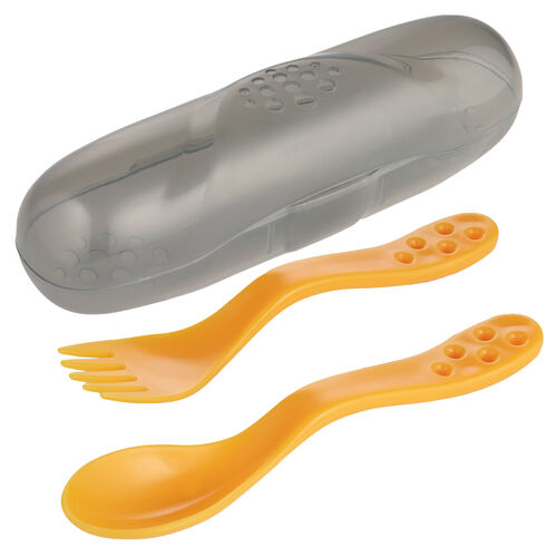 CANPOL BABIES SET CUBIERTO CAJA ALMACENAJE YELLOW