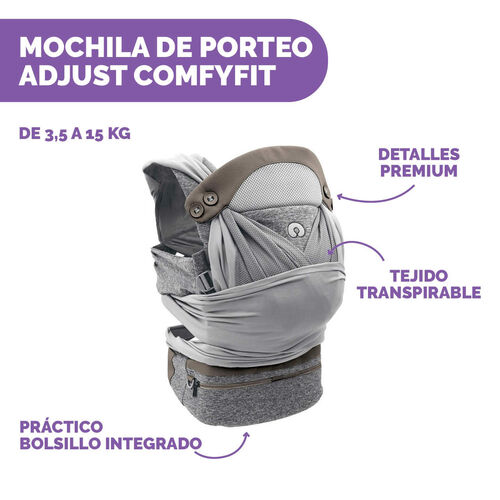 CHICCO PORTE-BEB BOPPY ADJUST COMFIFYT CHARCOAL