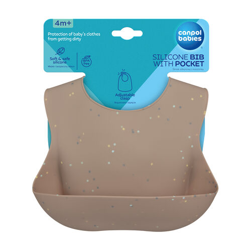 CANPOL BABIES BABERO SILICONA POCKET DOTS