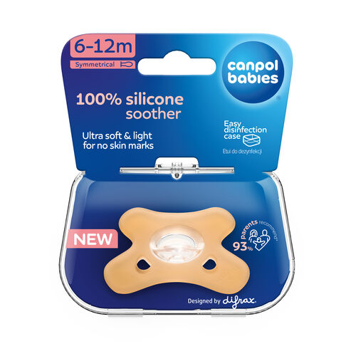 CANPOL BABIES CHUPETE 100% SILICONA SOOTHER 6-12 M SYMMETRICAL