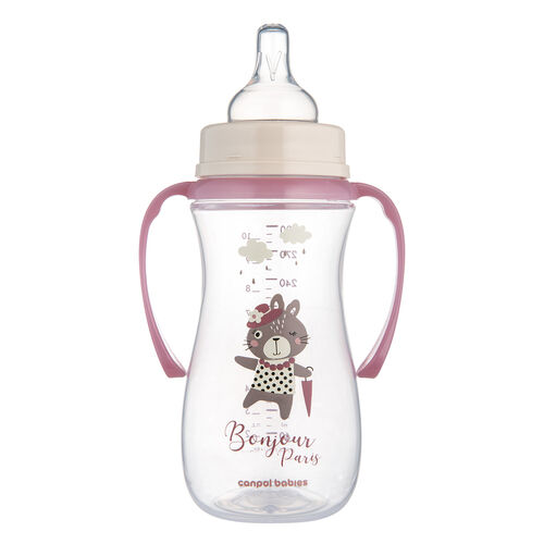 CANPOL BABIES BIBERON ANTICOLICOS HANDLES 300 ML BONJOUR PARIS PINK