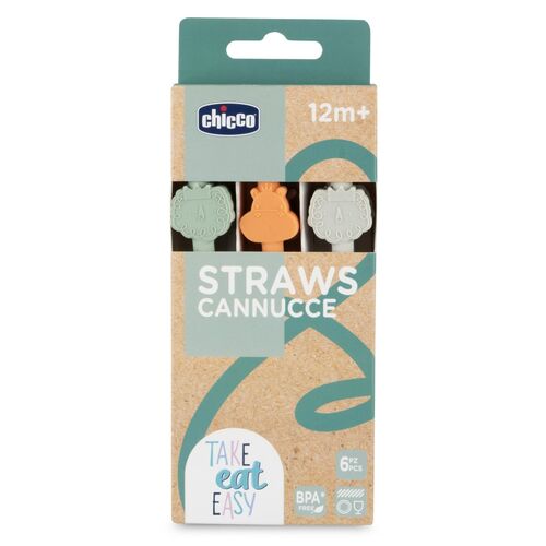 CHICCO SET PAJITAS DE COLORES 12M+