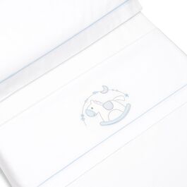 INTERBABY TRIPTICO CUNA CABALLITO BCO/AZUL