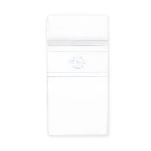 INTERBABY TRIPTICO CUNA CABALLITO BCO/AZUL