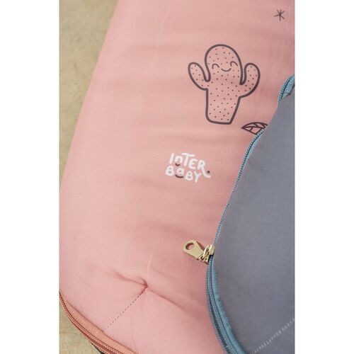 INTERBABY SACO CARRO UNIVERSAL CACTUS ROSA