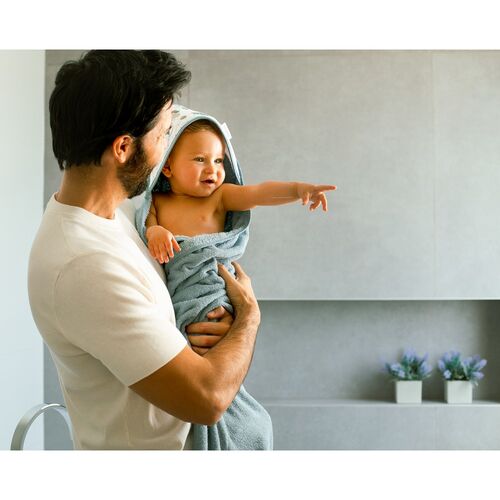 INTERBABY CAPA BAÑO JIRAFA BICICLETA VERDE