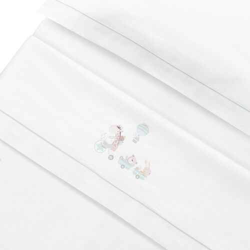 INTERBABY TRIPTICO CUNA JIRAFA BICICLETA BCO/VERDE