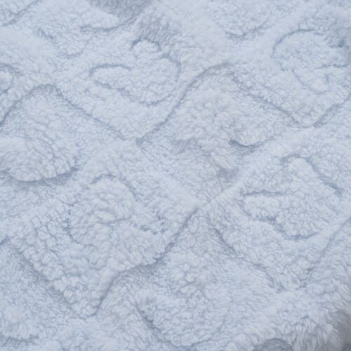 INTERBABY MANA SHERPA 80X110 GRABADA CONEJITOS AZUL